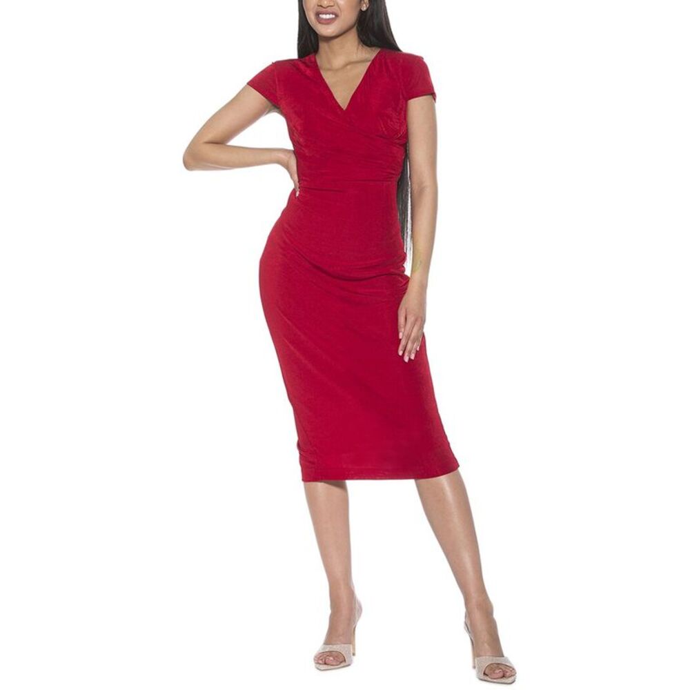 Alexia Admor Womens Orine Sheath Dress, Red
